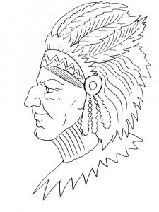 Native American coloring page 19 - Free printable