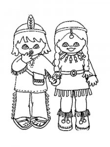Native American coloring page 2 - Free printable