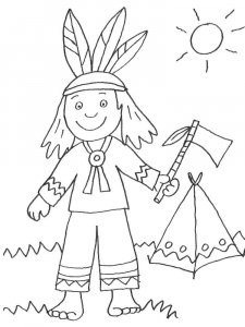 Native American coloring page 23 - Free printable