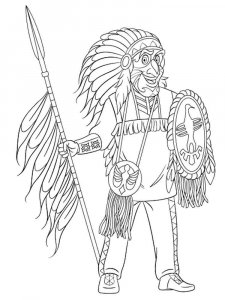 Native American coloring page 25 - Free printable