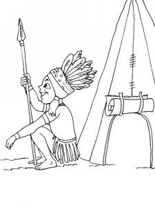 Native American coloring page 26 - Free printable