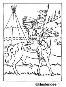 Native American coloring page 27 - Free printable