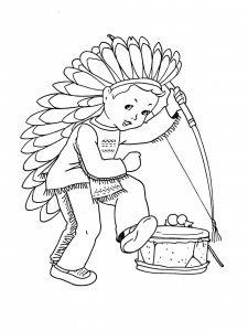 Native American coloring page 29 - Free printable