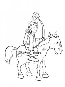 Native American coloring page 3 - Free printable