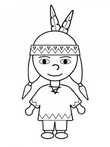 Native American coloring page 33 - Free printable