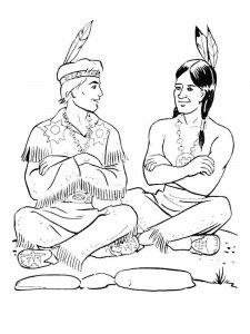 Native American coloring page 34 - Free printable