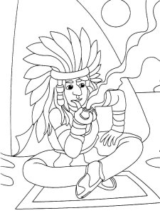 Native American coloring page 35 - Free printable