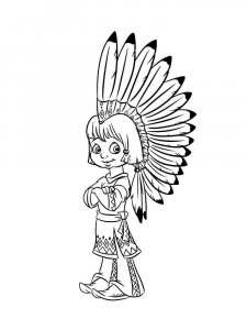 Native American coloring page 36 - Free printable