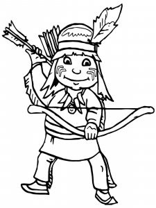 Native American coloring page 4 - Free printable