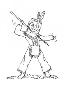 Native American coloring page 5 - Free printable