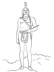 Native American coloring page 7 - Free printable