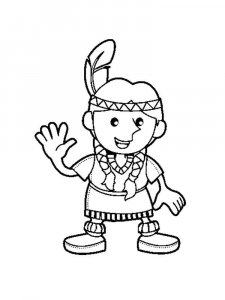 Native American coloring page 8 - Free printable
