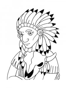 Native American coloring page 9 - Free printable
