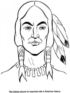 Native American coloring page 39 - Free printable