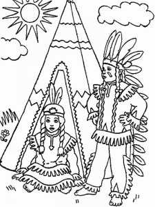 Native American coloring page 57 - Free printable