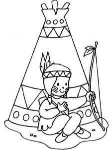 Native American coloring page 41 - Free printable