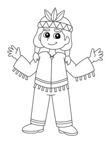 Native American coloring page 38 - Free printable