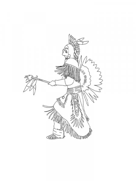 Native American boy coloring pages