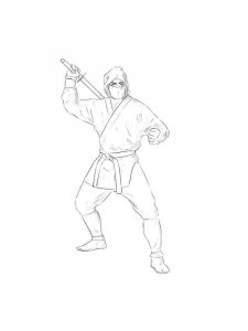 Ninja coloring page 13 - Free printable
