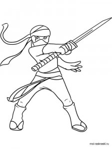 Ninja coloring page 1 - Free printable