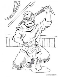 Ninja coloring page 12 - Free printable