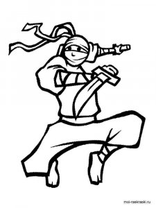 Ninja coloring page 3 - Free printable