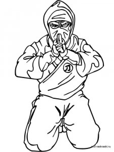 Ninja coloring page 6 - Free printable
