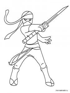 Ninja coloring page 7 - Free printable