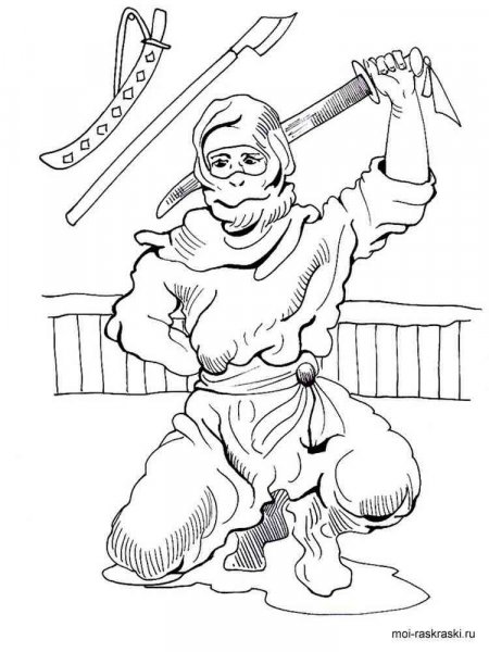 Ninja coloring pages