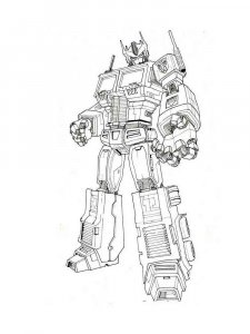 Optimus Prime coloring page 1 - Free printable