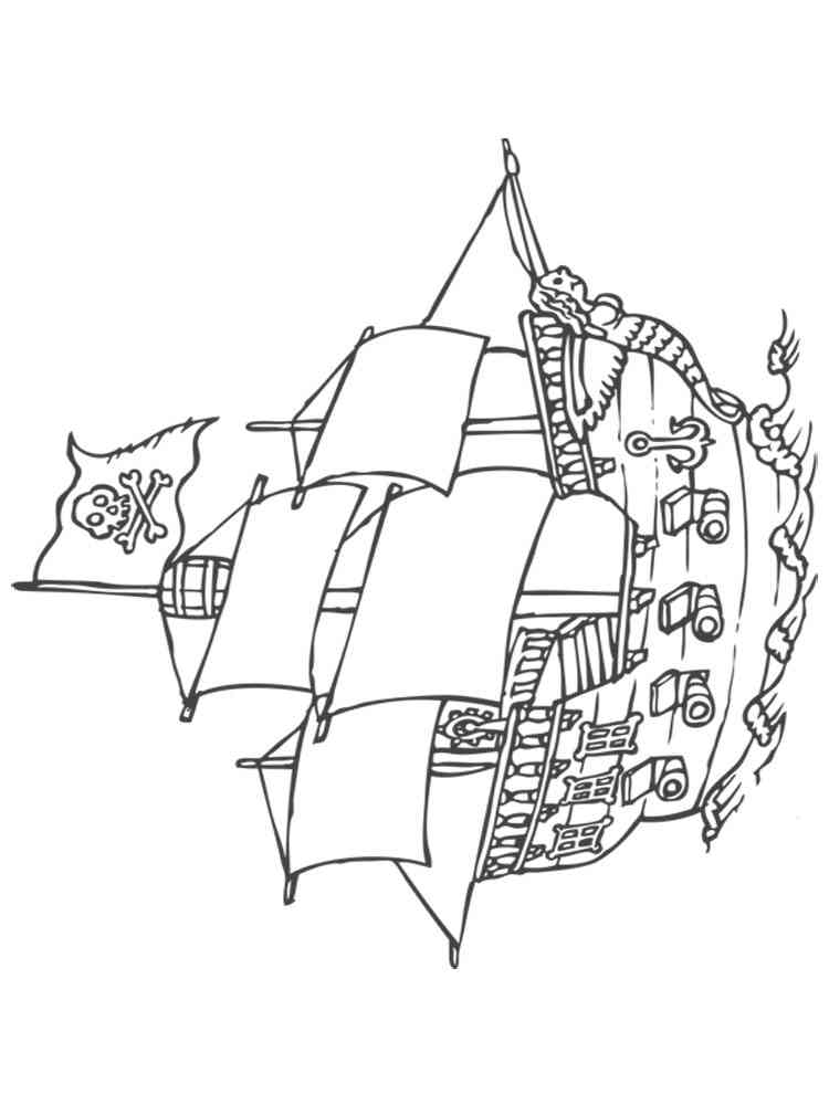 Download Pirate Ship coloring pages. Free Printable Pirate Ship ...