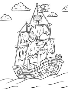 Pirate Ship coloring page 27 - Free printable