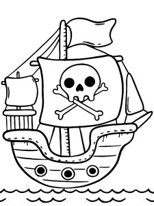Pirate Ship coloring page 28 - Free printable