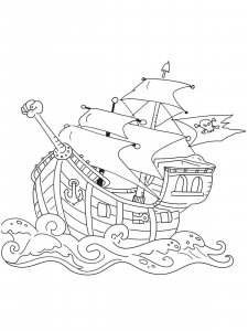 Pirate Ship coloring page 31 - Free printable