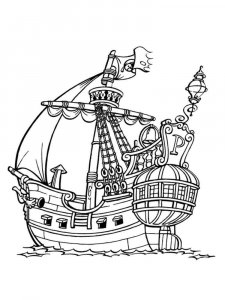 Pirate Ship coloring page 19 - Free printable