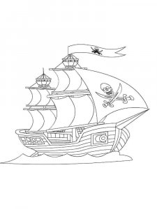 Pirate Ship coloring page 20 - Free printable