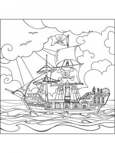 Pirate Ship coloring page 23 - Free printable