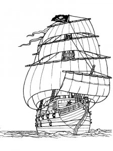 Pirate Ship coloring page 24 - Free printable