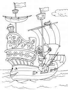 Pirate Ship coloring page 17 - Free printable