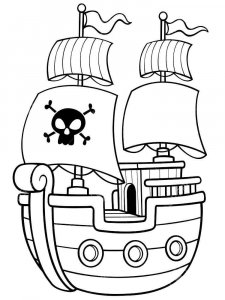 Pirate Ship coloring page 2 - Free printable