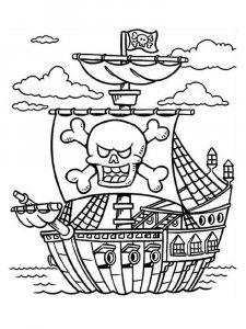 Pirate Ship coloring page 6 - Free printable
