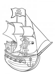 Pirate Ship coloring page 8 - Free printable
