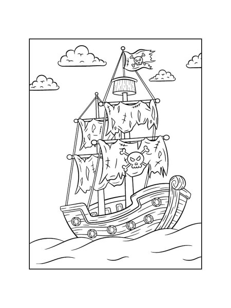 Pirate Ship coloring pages