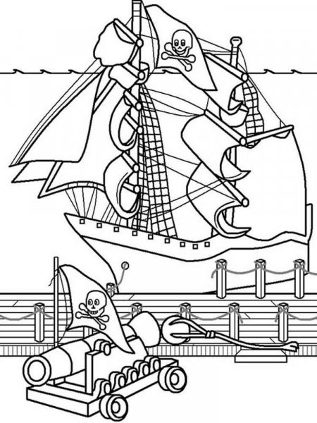 Pirate Ship coloring pages