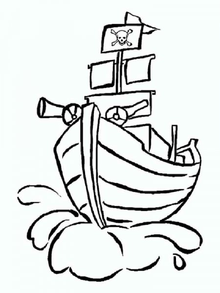 Pirate Ship coloring pages