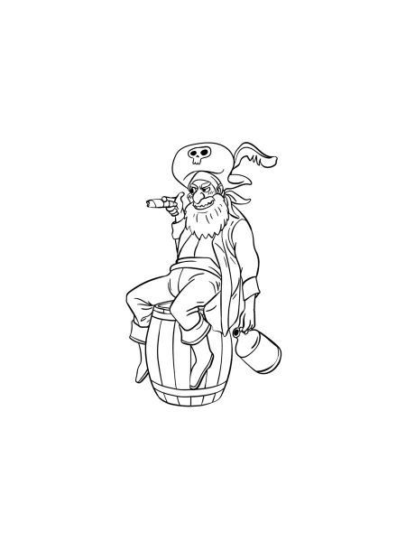 Pirate coloring pages