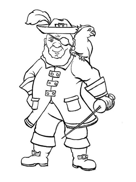 Pirate coloring pages