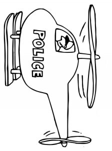 Police Helicopter coloring page 9 - Free printable