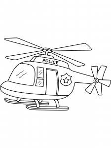 Police Helicopter coloring page 8 - Free printable