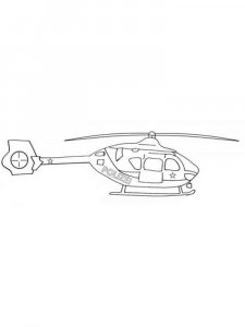 Police Helicopter coloring page 1 - Free printable